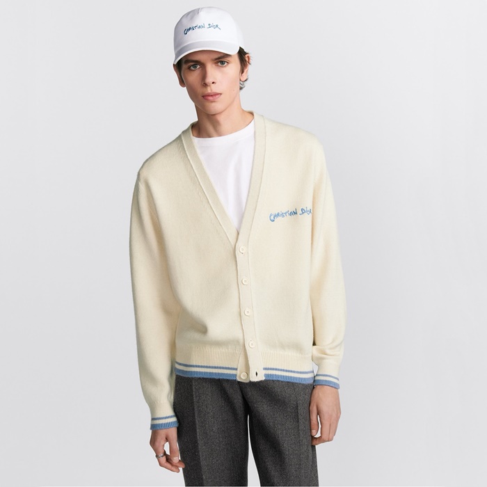 디올 남성 브이넥 가디건 - Dior Mens V-neck Cardigan - dic9108x