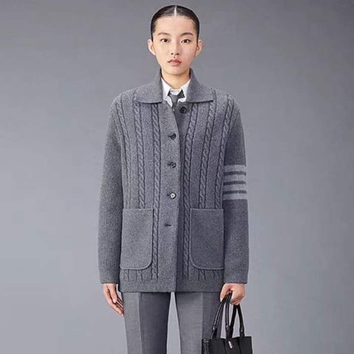 톰브라운 여성 폴로 가디건 - Thom Browne Womens Cardigan - thc7343x